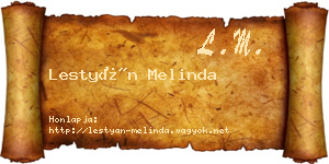 Lestyán Melinda névjegykártya