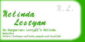 melinda lestyan business card